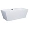Alfi Brand 67" White Rectangular Acrylic Free Standing Soaking Bathtub AB8832 - alternate 3